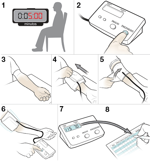8&nbsp;pasos para medirse la presión arterial
