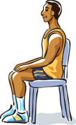 The side stretch beginning from seated position.